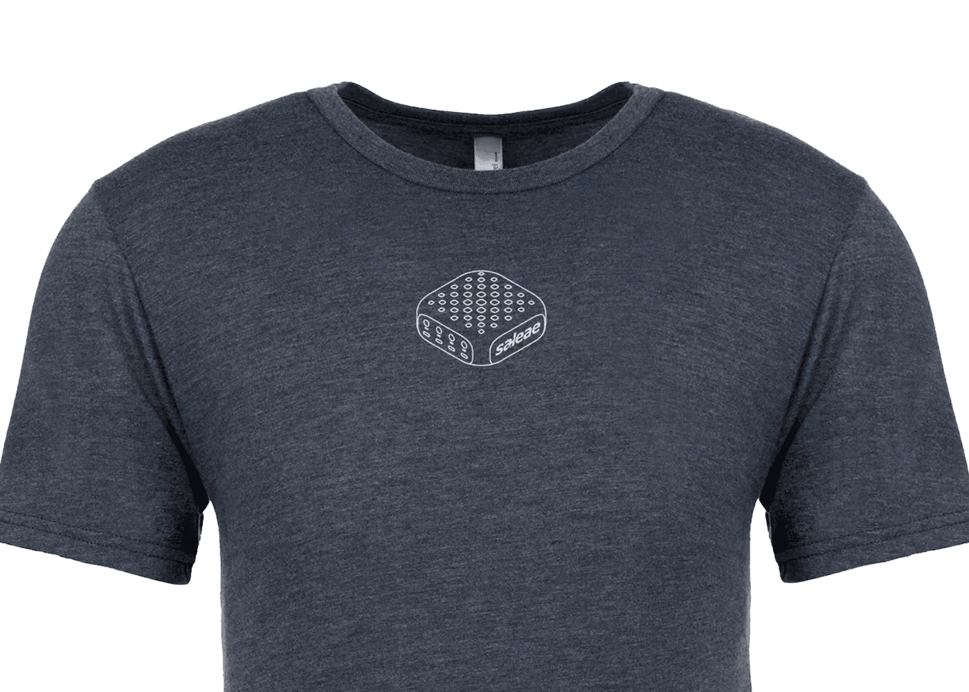 Dark gray Saleae branded t-shirt with hexagonal logo